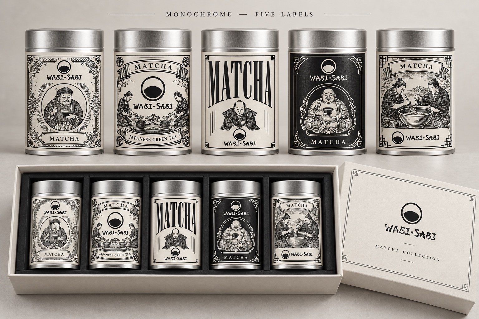 WABI-SABI MATCHA packaging design study 8