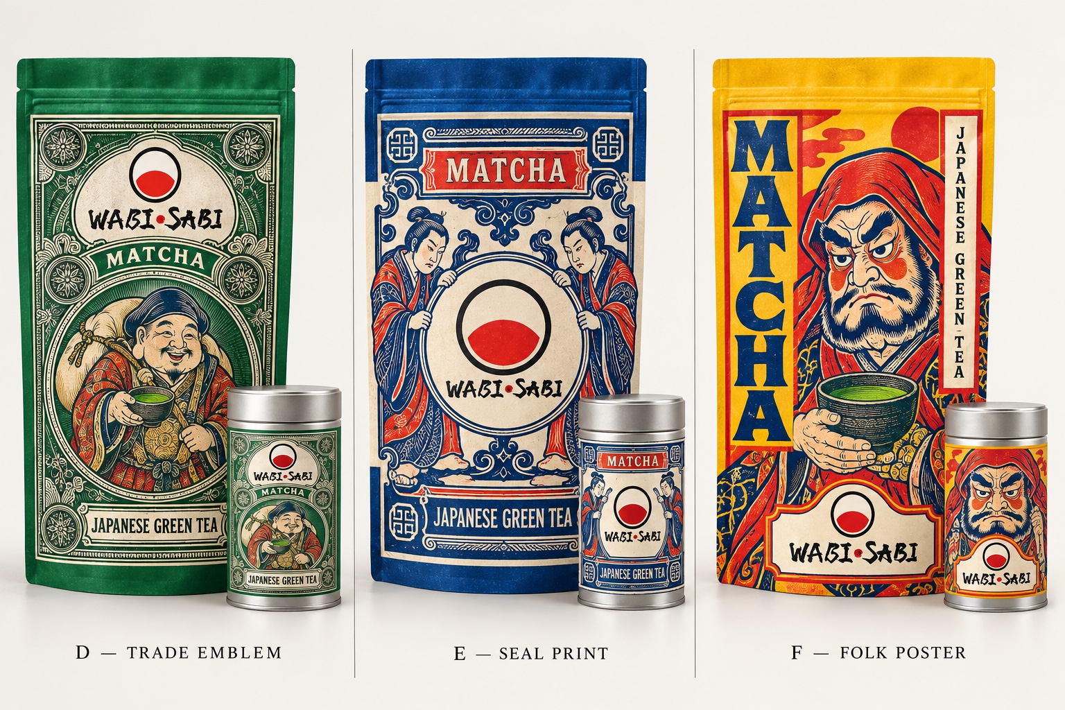WABI-SABI MATCHA packaging design study 3