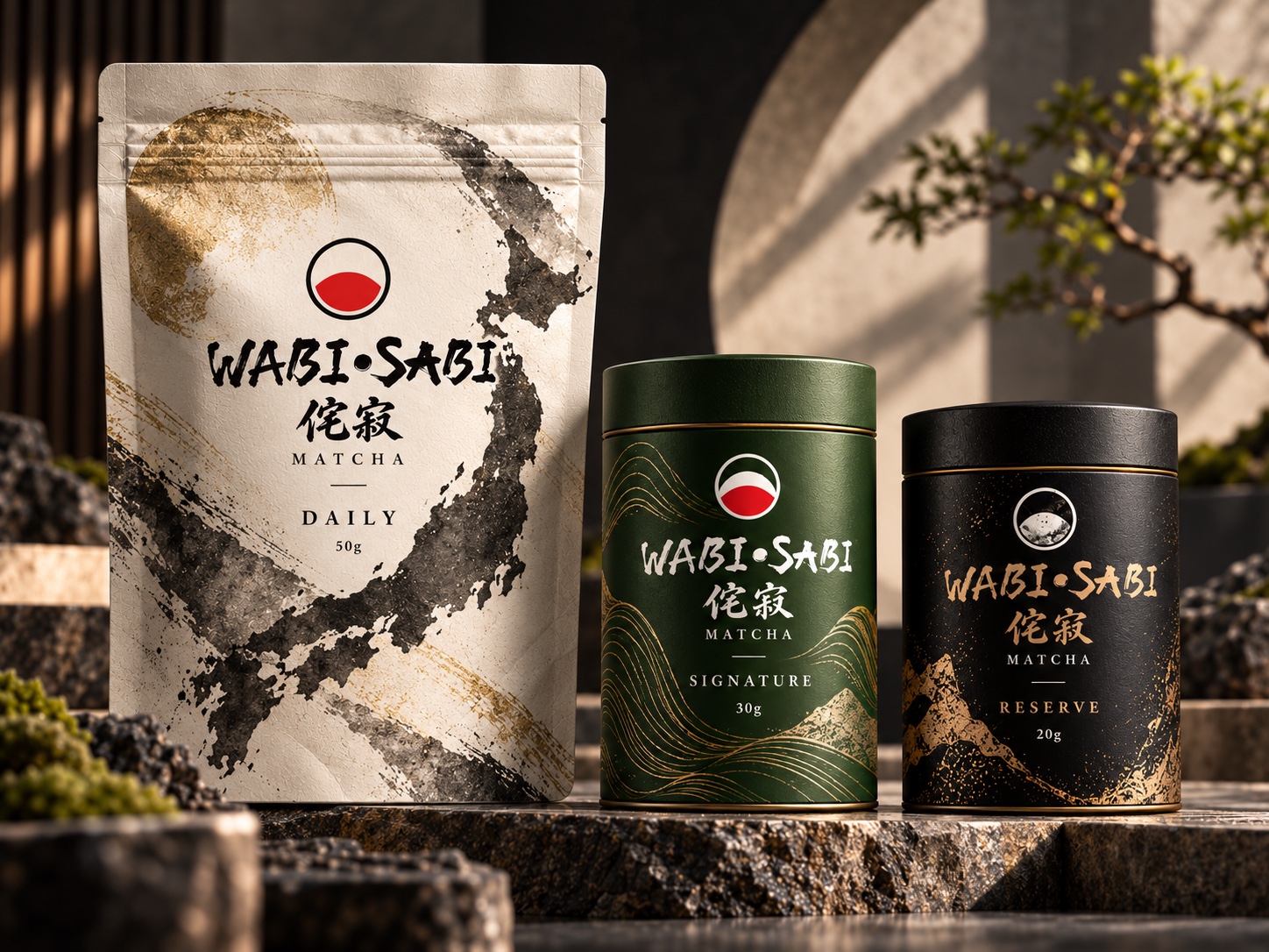 WABI-SABI MATCHA packaging design study 1
